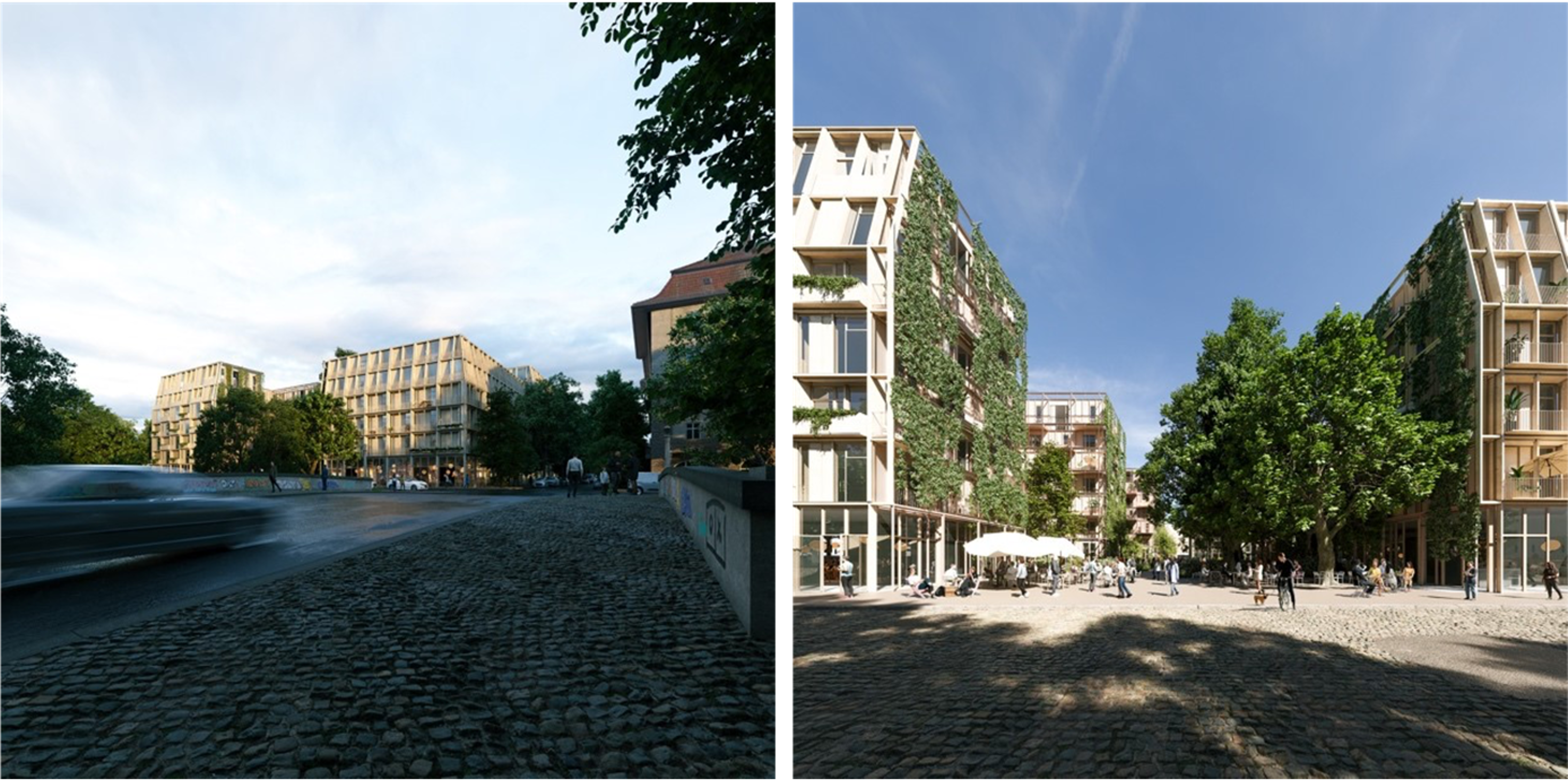 Visualisierungen des neuen Stadtquartierts am Kiehlufer ©Cobe